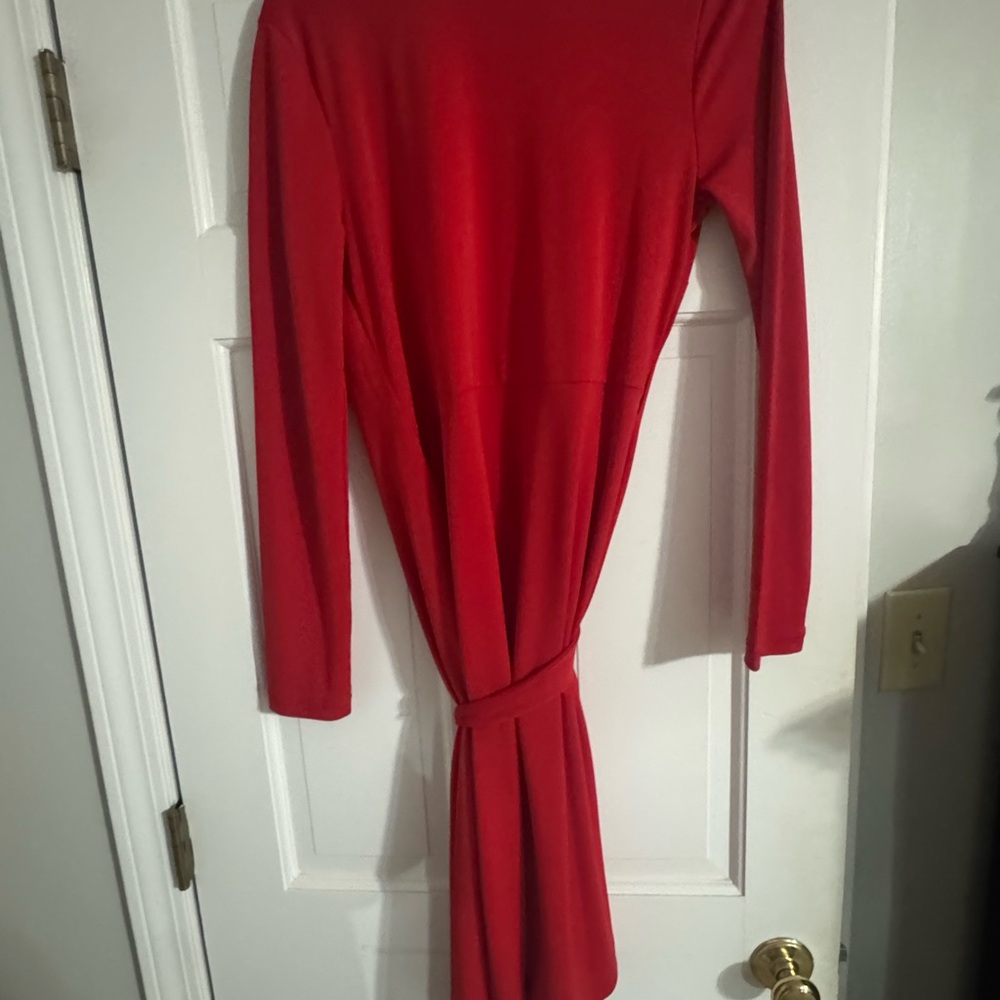 Ann Taylor Vibrant Red V-Neck Top